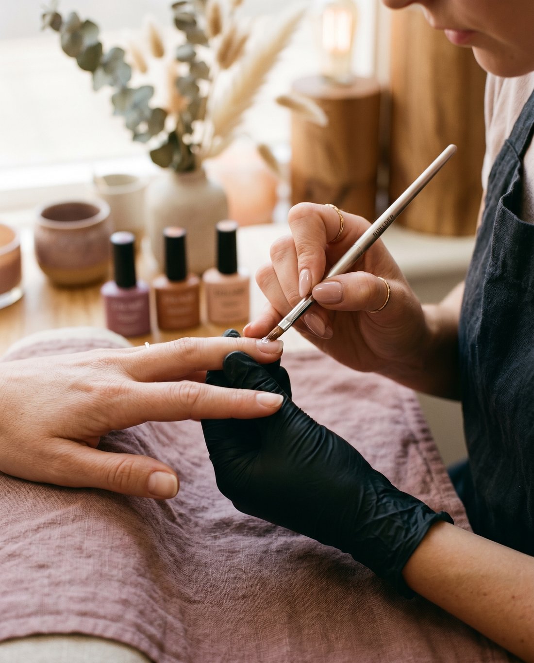 Milou aan het werk in haar nagelstudio in Dordrecht